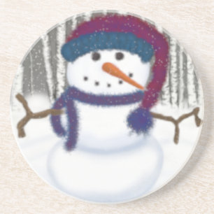 The Adorable Puffy The Snowman Coaster