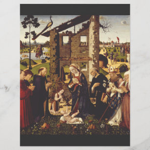 The Adoration by Biagio d'Antonio Medieval Art Flyer