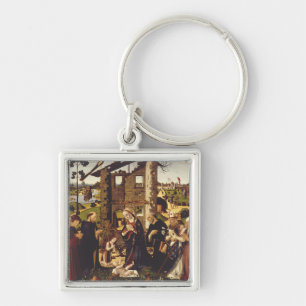 The Adoration by Biagio d'Antonio Medieval Art Key Ring