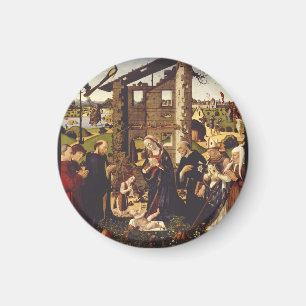 The Adoration by Biagio d'Antonio Medieval Art Magnet
