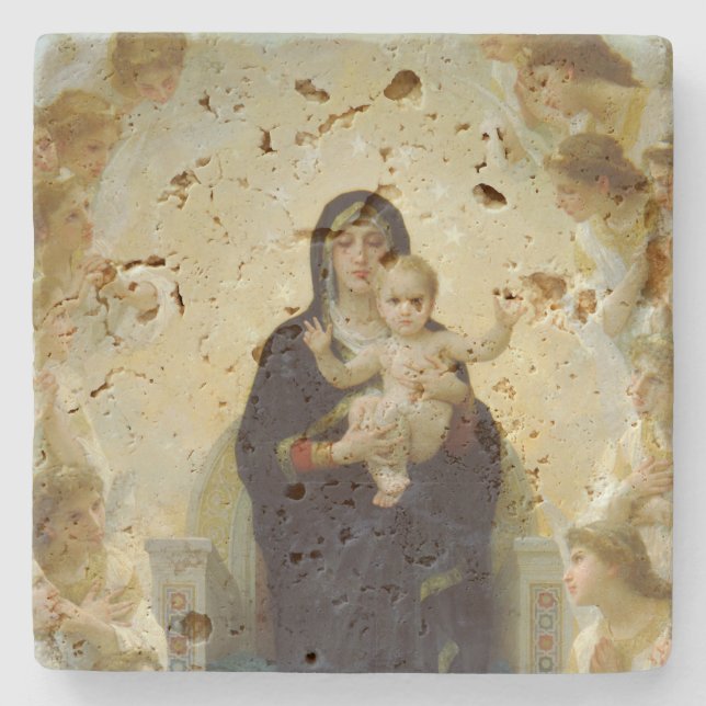 The Adoration Christmas Stone Coaster (Front)