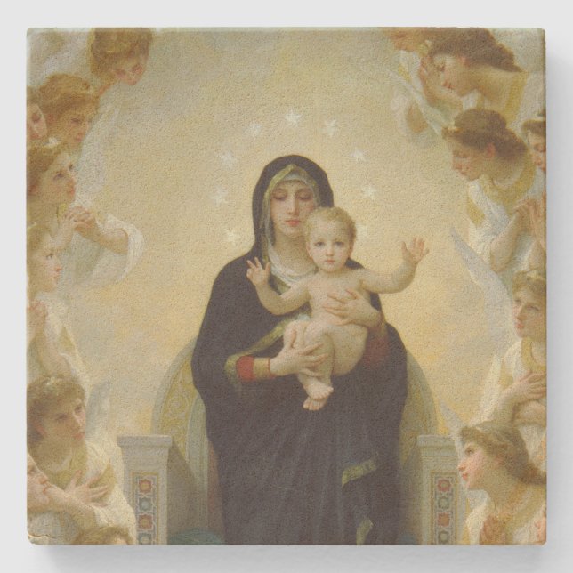 The Adoration Christmas Stone Coaster (Front)