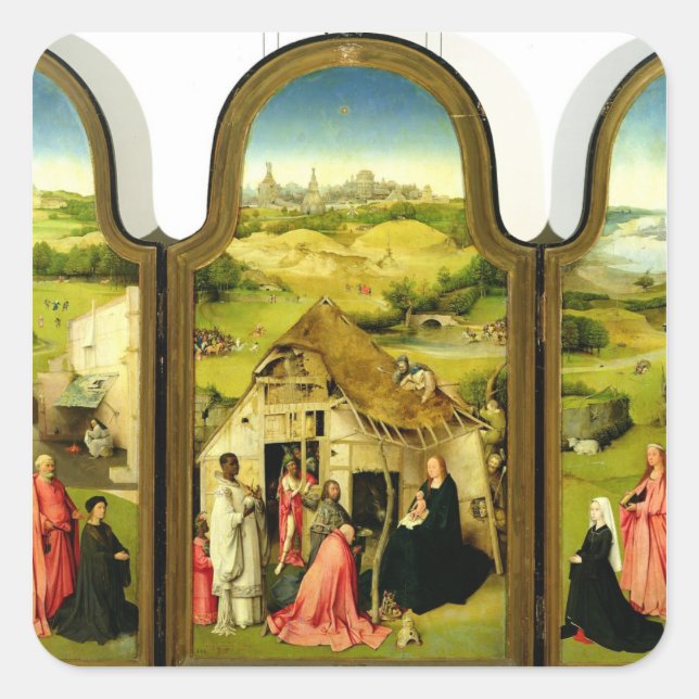 The Adoration of the Magi, 1510 Square Sticker (Front)