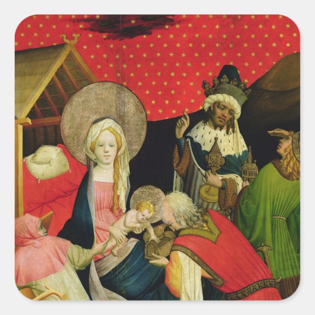 The Adoration of the Magi 2 Square Sticker (Front)