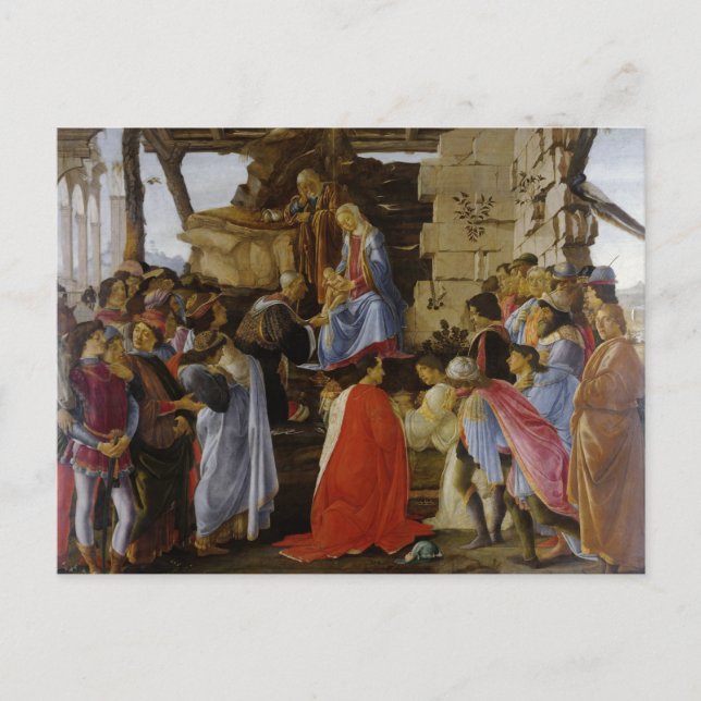 The Adoration of the Magi by Botticelli Postcard (Front)