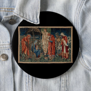 The Adoration of the Magi (by Edward Burne-Jones) 6 Cm Round Badge