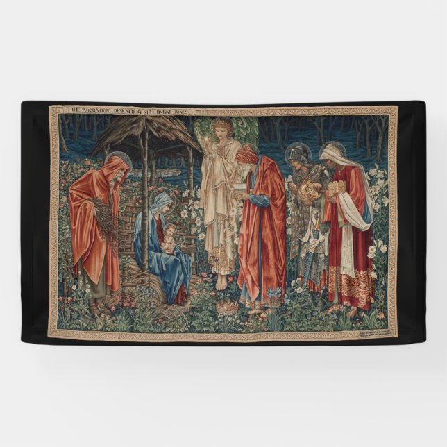 The Adoration of the Magi (by Edward Burne-Jones) Banner (Horizontal)