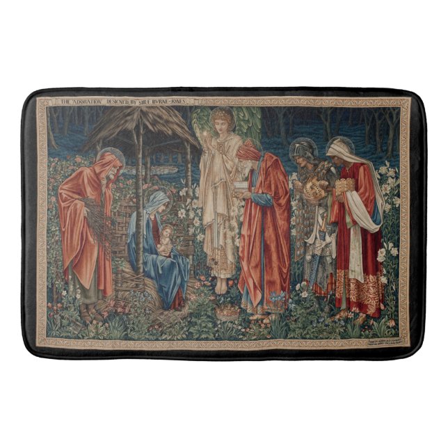 The Adoration of the Magi (by Edward Burne-Jones) Bath Mat (Front)