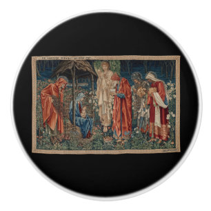 The Adoration of the Magi (by Edward Burne-Jones) Ceramic Knob
