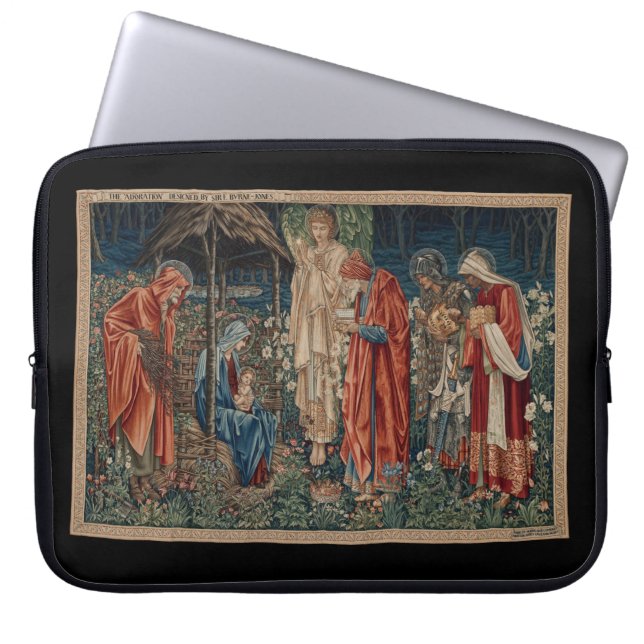 The Adoration of the Magi (by Edward Burne-Jones) Laptop Sleeve (Front)