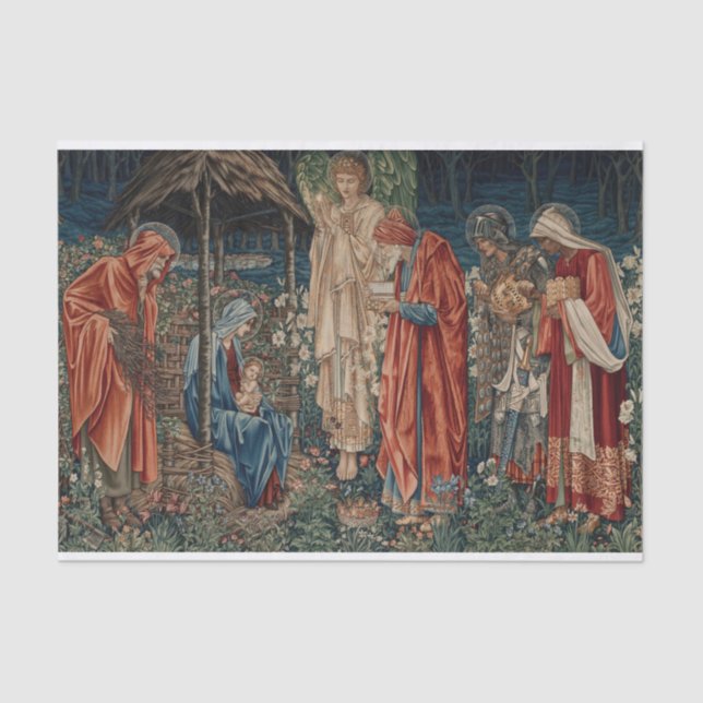 The Adoration of the Magi by Edward Burne-Jones Tissue Paper (Front)