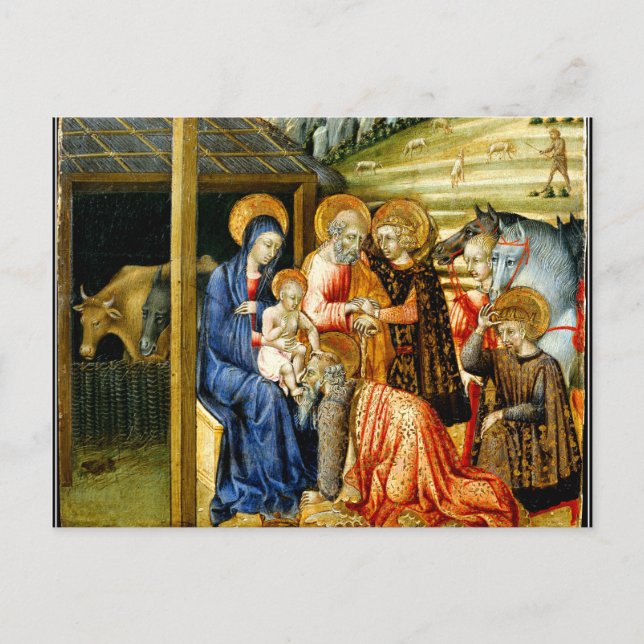 The Adoration of the Magi by Giovanni di Paolo Postcard (Front)
