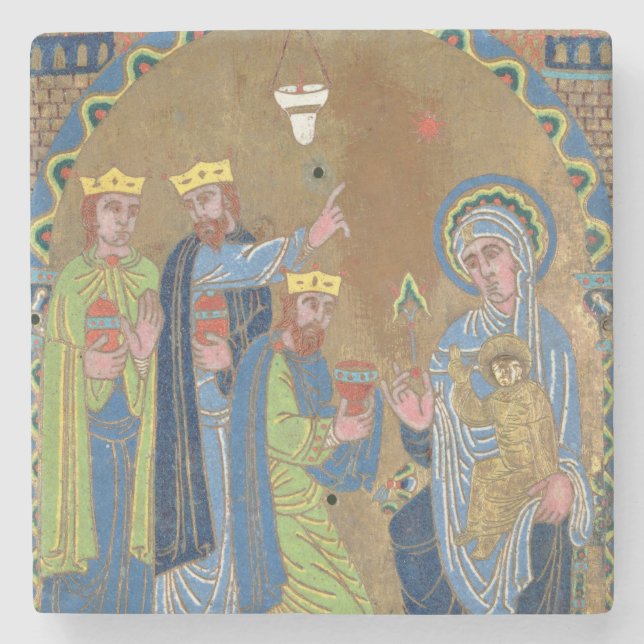 The Adoration of the Magi, c.1189 Stone Coaster (Front)