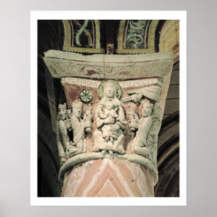 The Adoration of the Magi, column capital (stone) Poster