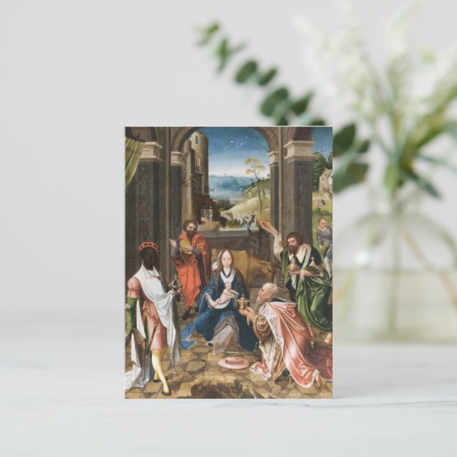 The Adoration of the Magi- jesus Holiday Postcard (Standing Front)