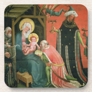 The Adoration of the Magi (oil on panel) Coaster