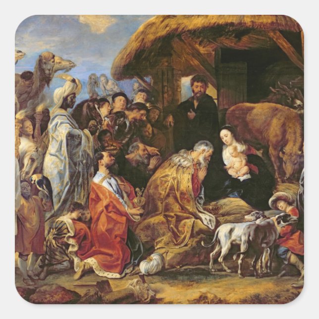 The Adoration of the Magi Square Sticker (Front)