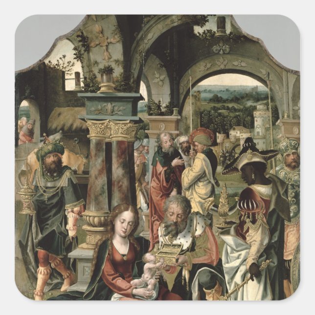 The Adoration of the Magi Square Sticker (Front)