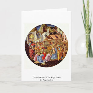 The Adoration Of The Magi, Tondo By Angelico Fra Card