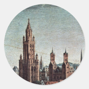 The Adoration Of The Mystical Lamb By Eyck Hubert Classic Round Sticker