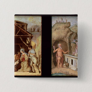 The Adoration of the Shepherds 15 Cm Square Badge