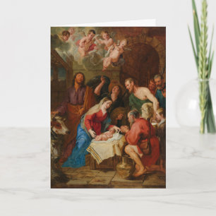THE ADORATION OF THE SHEPHERDS BY GASPARDE CRAYER CARD