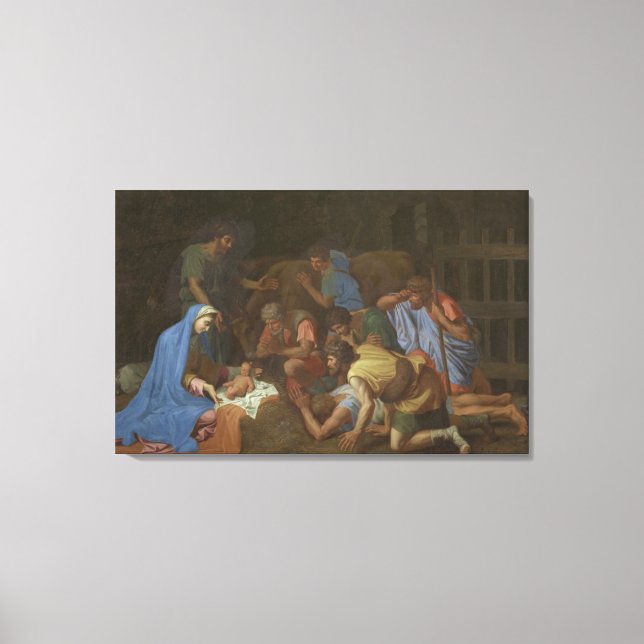 The Adoration of the Shepherds circa 1653 Canvas Print (Front)