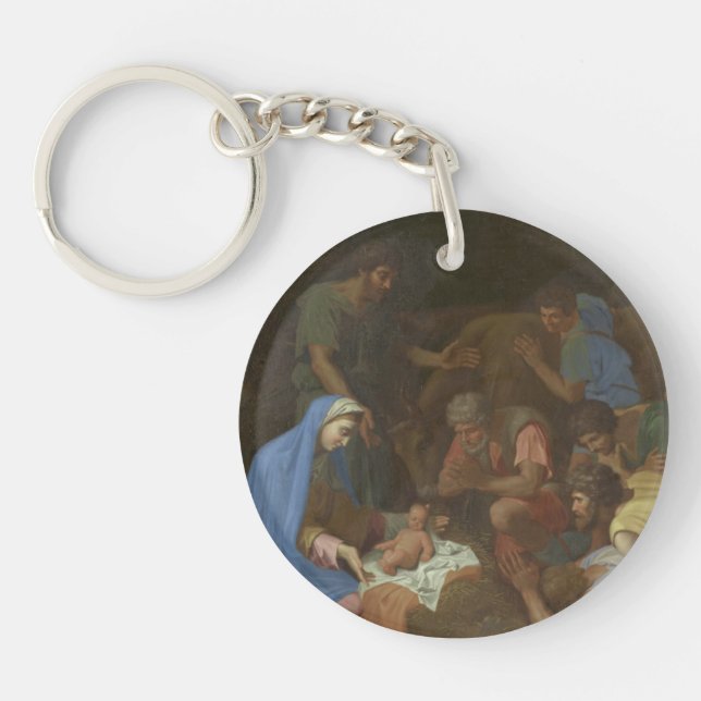 The Adoration of the Shepherds circa 1653 Key Ring (Front)