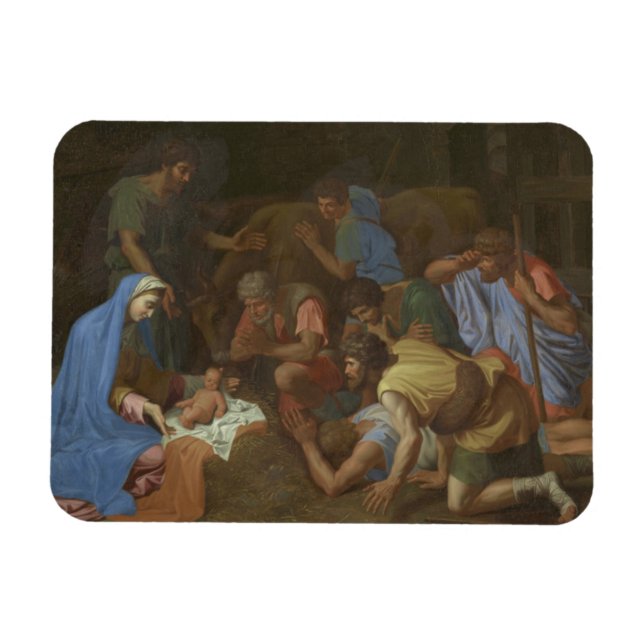 The Adoration of the Shepherds circa 1653 Magnet (Horizontal)