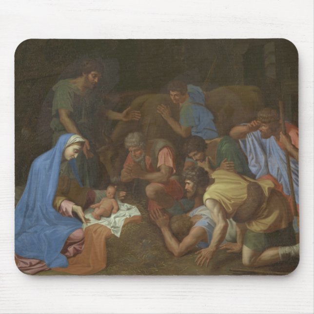 The Adoration of the Shepherds circa 1653 Mouse Mat (Front)