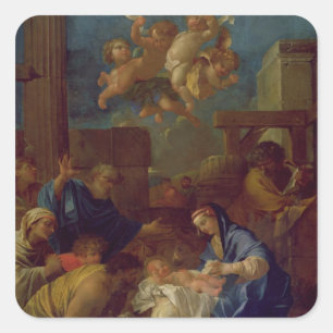 The Adoration of the Shepherds Square Sticker