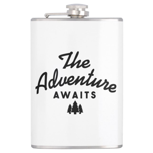 The Adventure Awaits Hip Flask (Front)