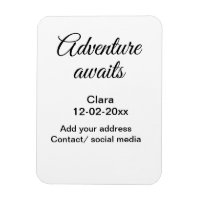 The adventure begins add name date year place