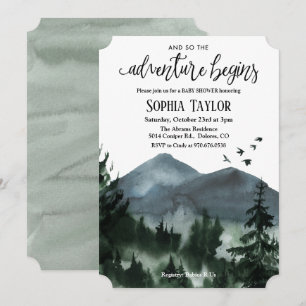 The Adventure Begins Baby Shower Invitation