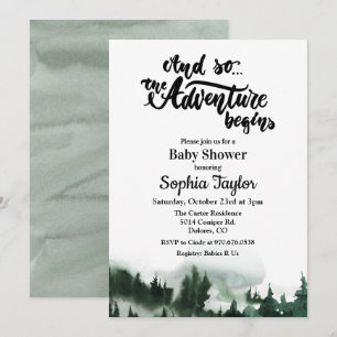 The Adventure Begins Baby Shower Invitation