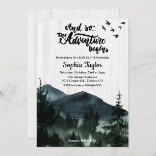 The Adventure Begins Baby Shower Invitation