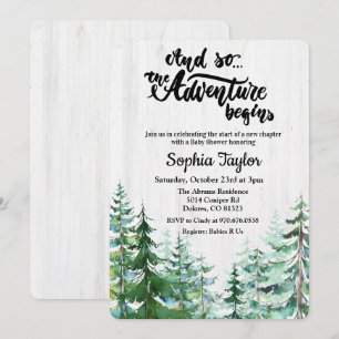 The Adventure Begins Baby Shower Invitation