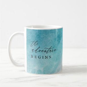 The Adventure Begins Beach Wedding Favours Coffee Mug