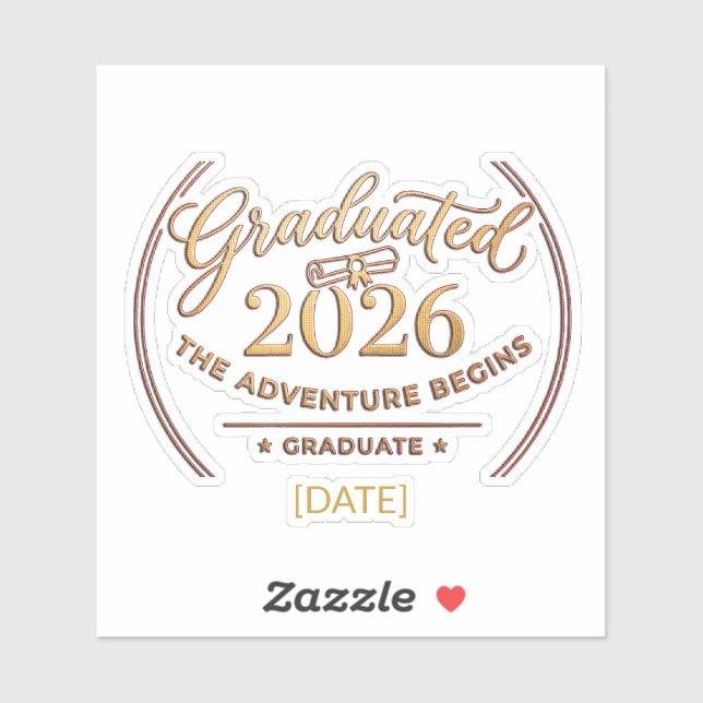 The Adventure Begins / Class of 2026 Sticker (Sheet)