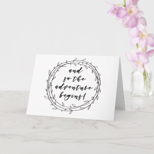 The adventure begins - Congratulations - New House Card (Orchid)