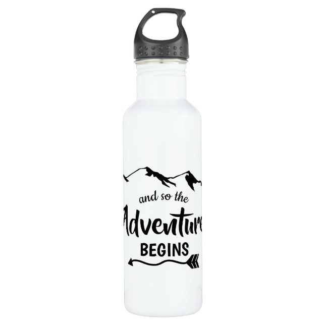 The Adventure Begins Cool  710 Ml Water Bottle (Front)