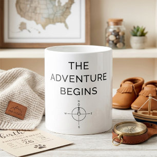 The Adventure Begins Cute New Baby Announcement Coffee Mug