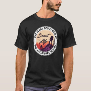 The Adventure Begins Eat Sleep Scout Repeat Scout T-Shirt