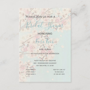 The Adventure Begins Flowering Tree Bridal Shower Invitation