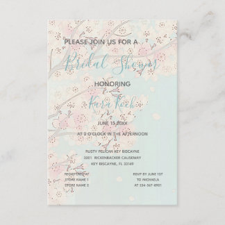 The Adventure Begins Flowering Tree Bridal Shower Invitation