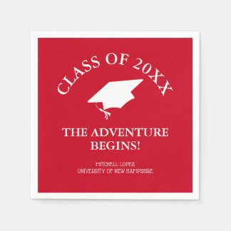 The Adventure Begins Graduation Napkin