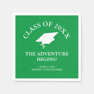 The Adventure Begins Graduation Napkin