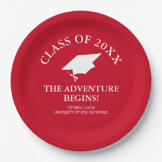 The Adventure Begins Graduation Paper Plate