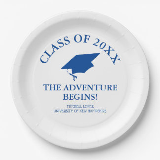 The Adventure Begins Graduation Paper Plate