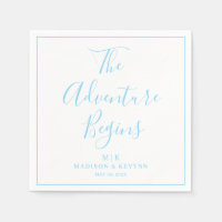 The Adventure Begins Minimal | Wedding Napkins